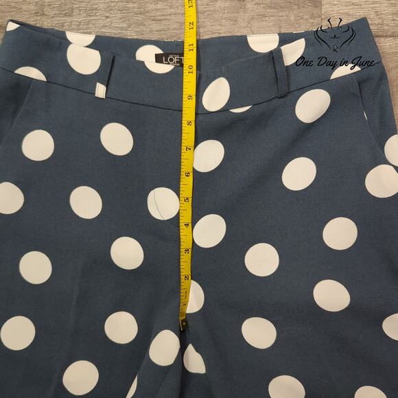 Loft Petite Polka Dot Capri Pants Size 4P - Picture 4 of 6
